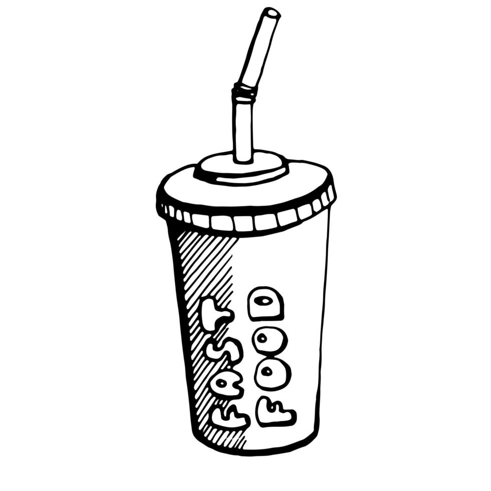 drank in papier beker. vector clip art