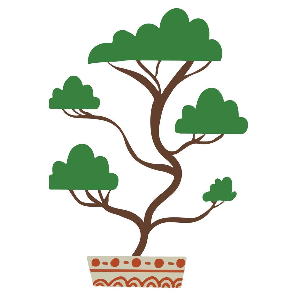 elegant bonsai boom ,Goed voor grafisch ontwerp hulpbron, pamfletten, affiches, spandoeken, en meer. vector