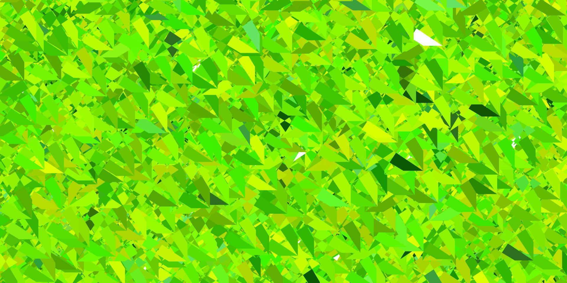 donkergroene, gele vectorachtergrond met veelhoekige vormen. vector