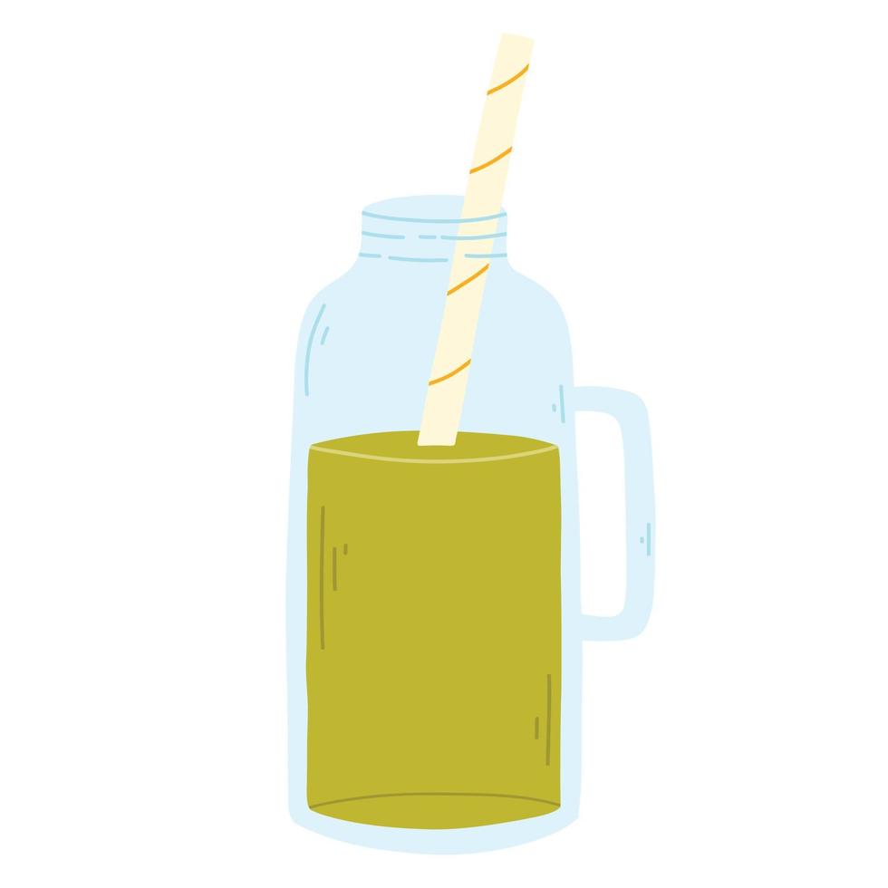 smoothies in een fles. tekening stijl. vector illustratie. hand- getrokken fles met smoothie, limonade, cocktail. ontgiften smoothie.