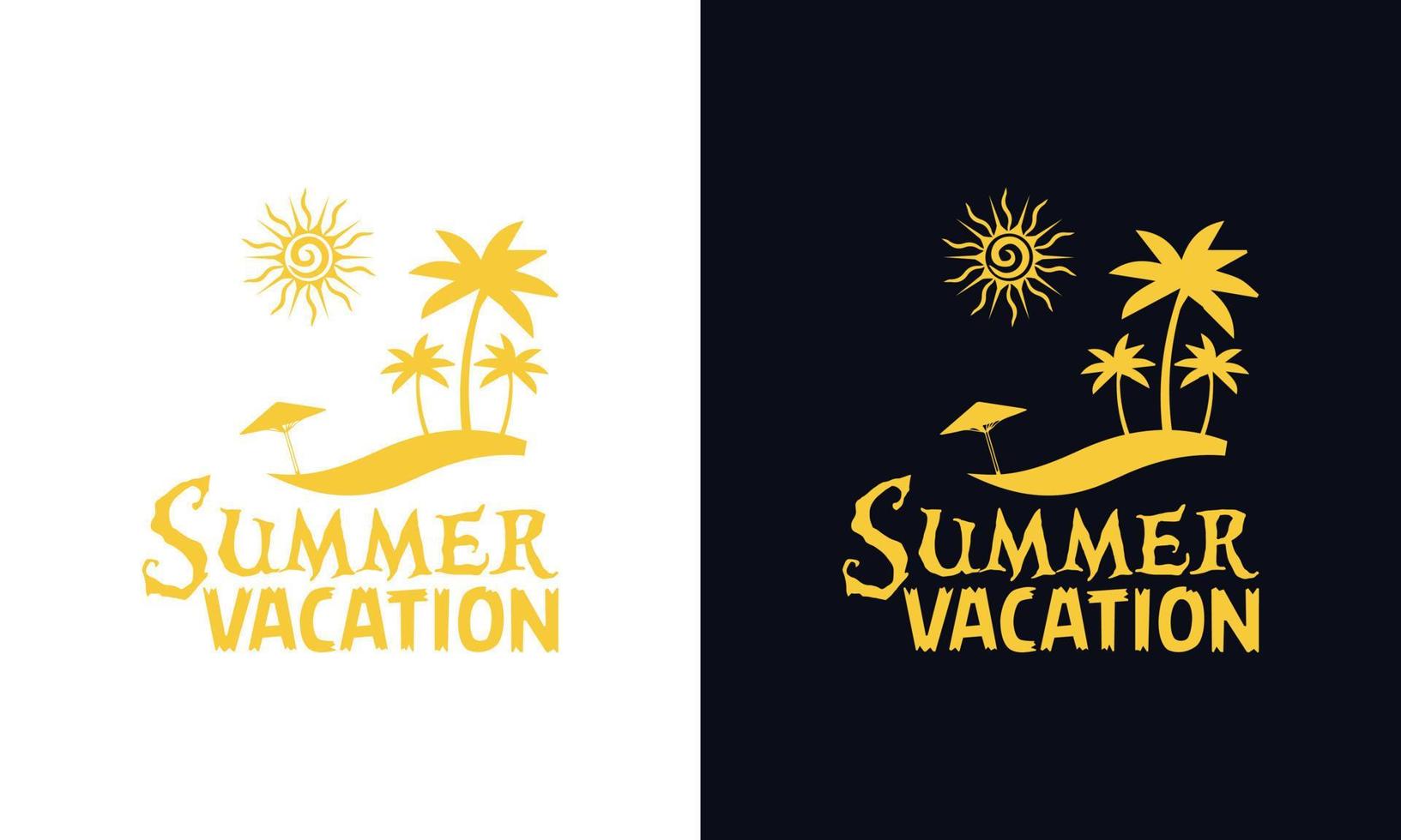 zomer tijd typografisch logo ontwerp sjabloon. zomer strand logo sjabloon. vector