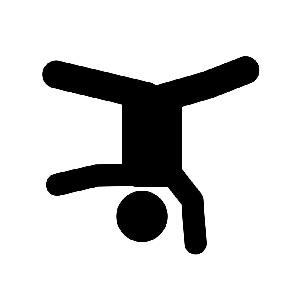 handstand vector klem kunst, stok figuur, pictogram, stickman