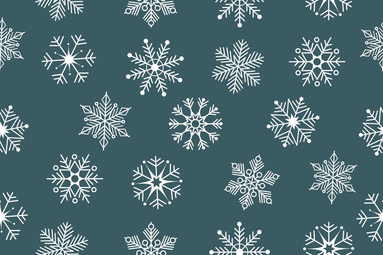 gemakkelijk Kerstmis naadloos sneeuwvlok patroon. vector illustratie