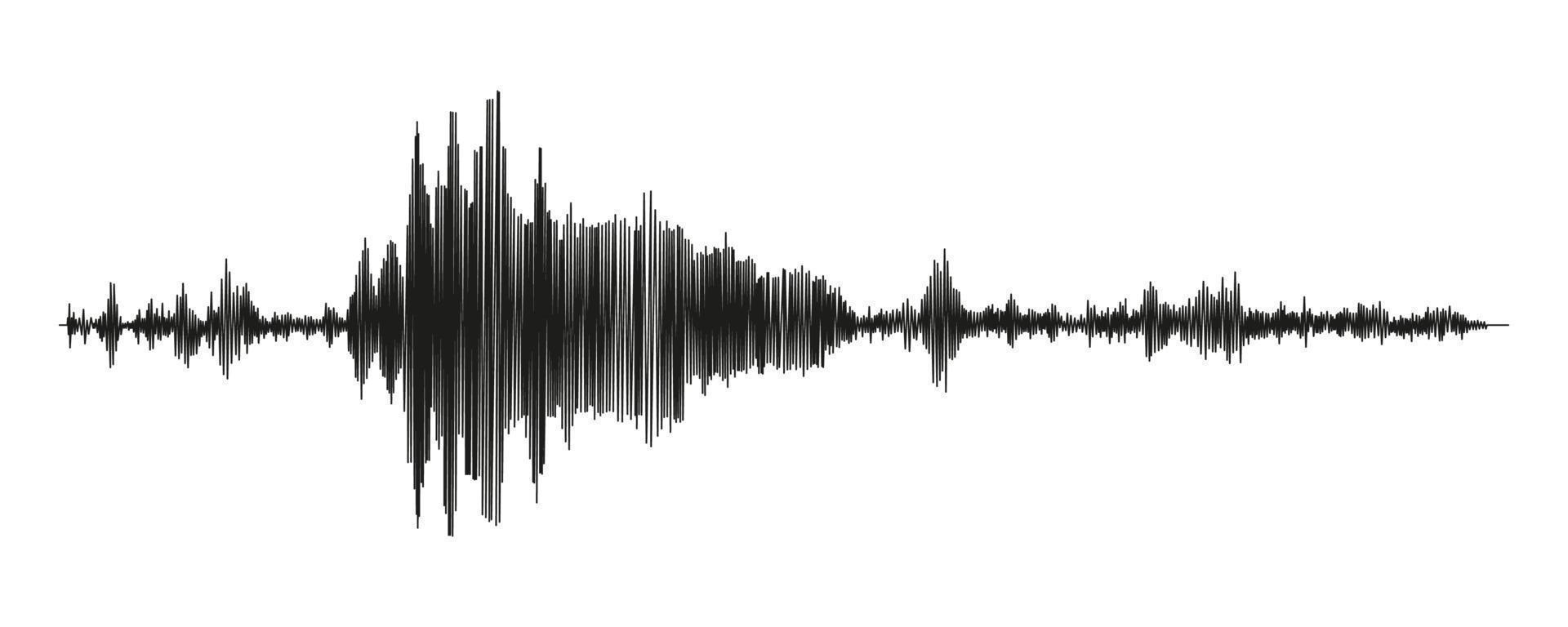 seismograaf meting of liggen detector grafiek. seismisch metingen met gegevens dossier. vector illustratie