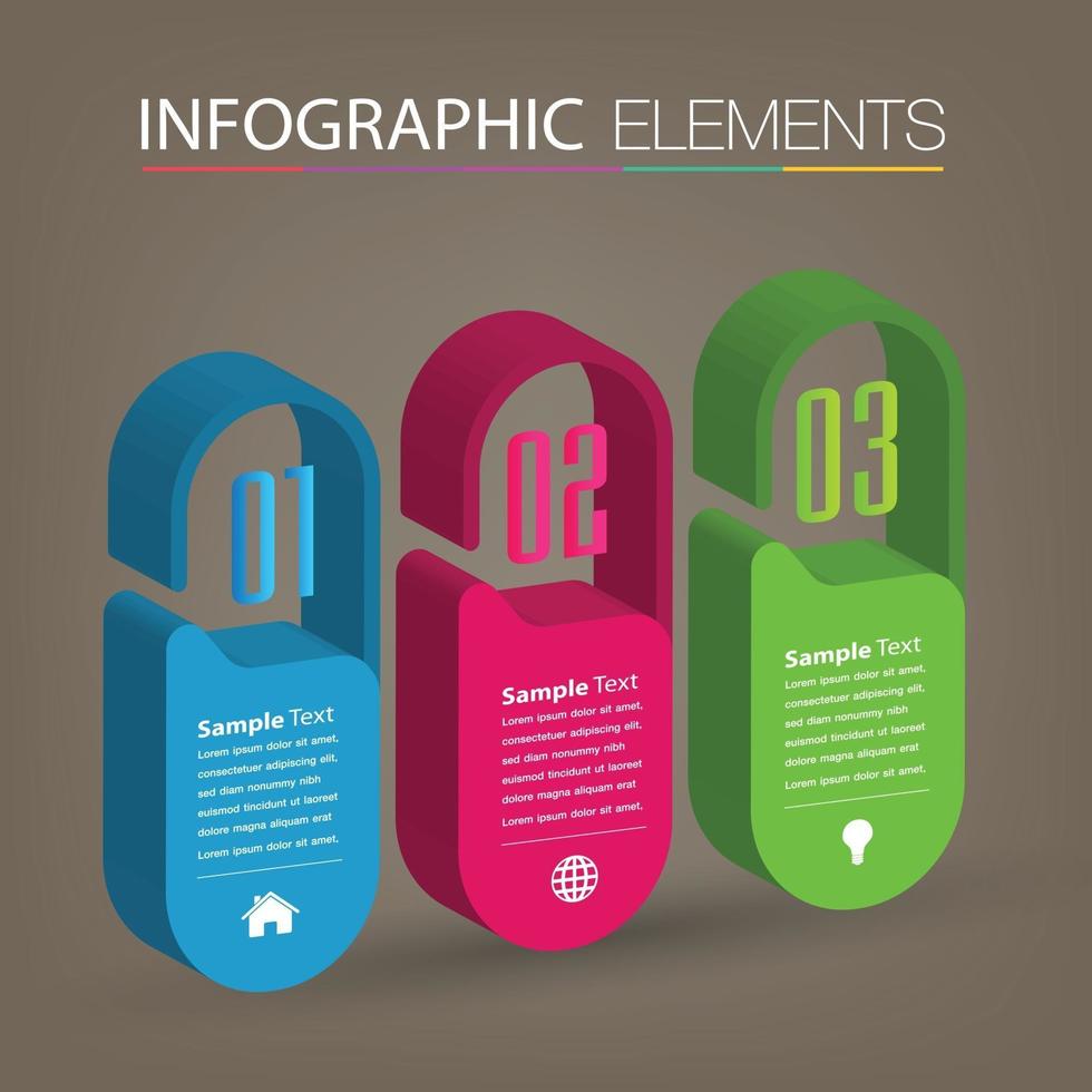 moderne tekstvaksjabloon, banner infographics vector