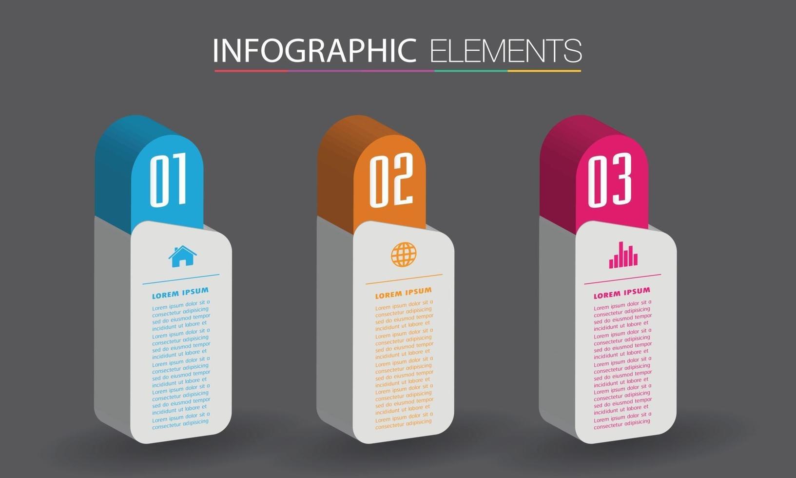 moderne tekstvaksjabloon, banner infographics vector