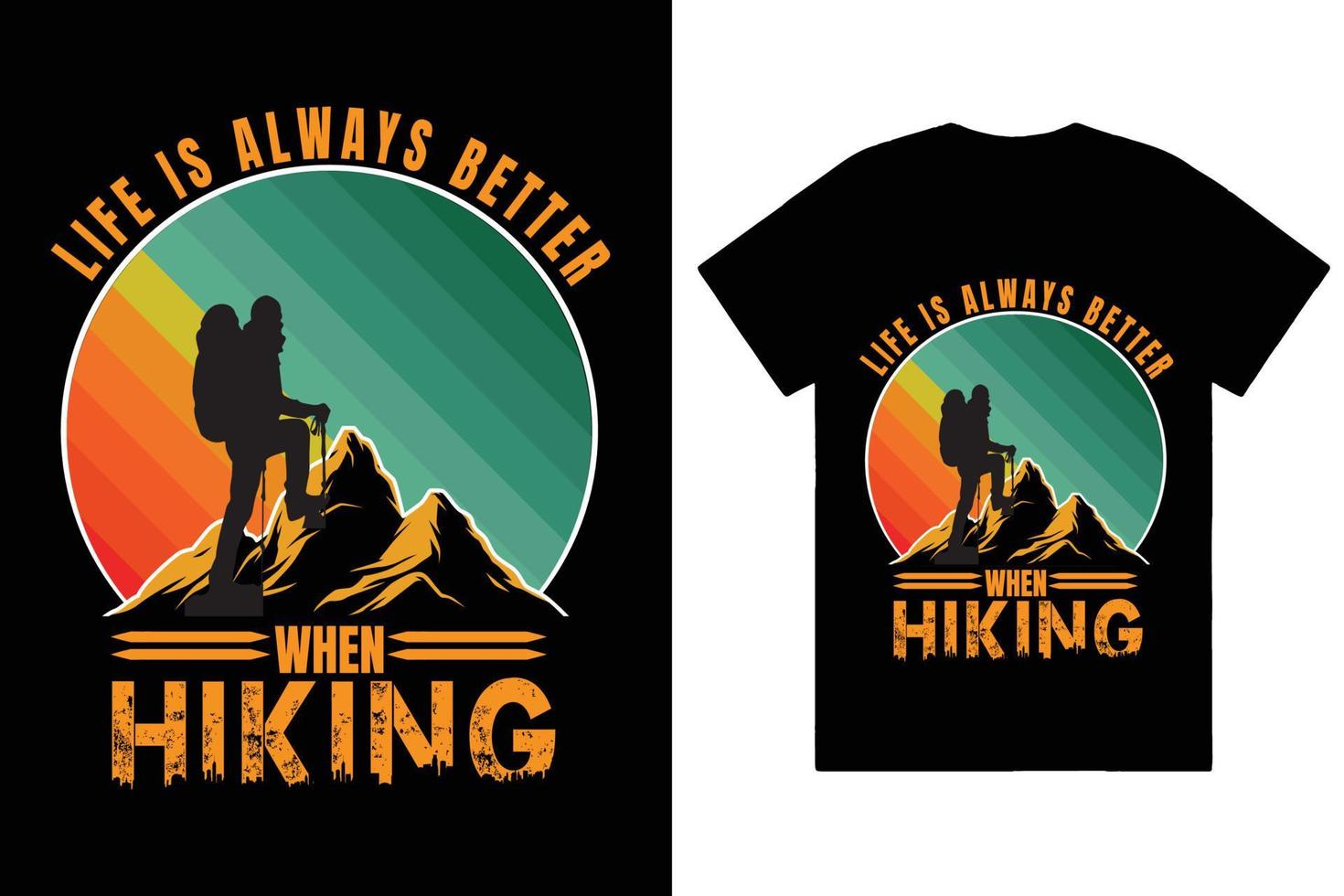 wandelen tshirt ontwerp vector