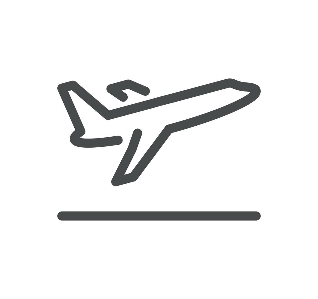 luchthaven verwant icoon schets en lineair vector. vector