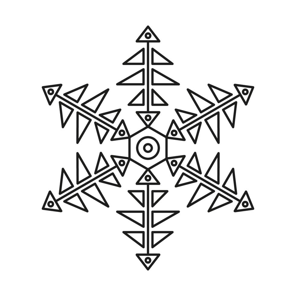 sneeuwvlok icoon Aan wit achtergrond. Kerstmis en winter of nieuw jaar symmetrisch ontwerp. vector
