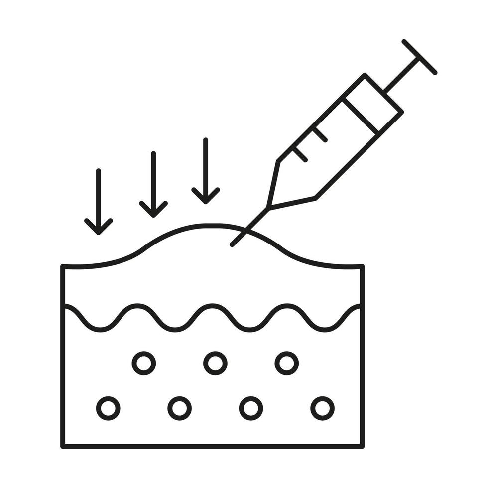 plastic chirurgie dermatologie en haar- of huid icoon. vector