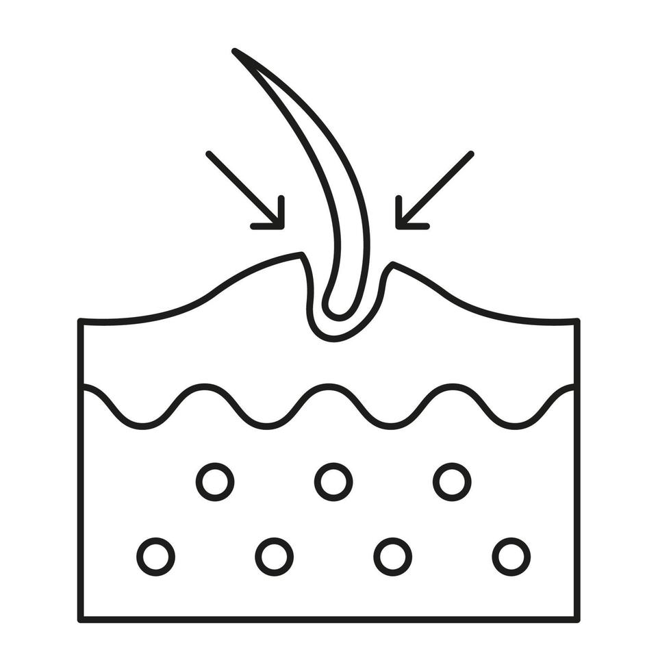 plastic chirurgie dermatologie en haar- of huid icoon. vector