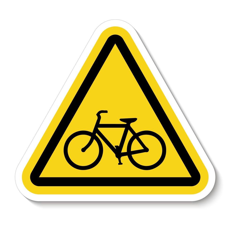 waarschuwingsbord voor fietsverkeer vector