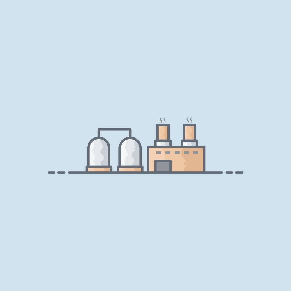 industrieel gebouw vectorillustratie pictogram vector