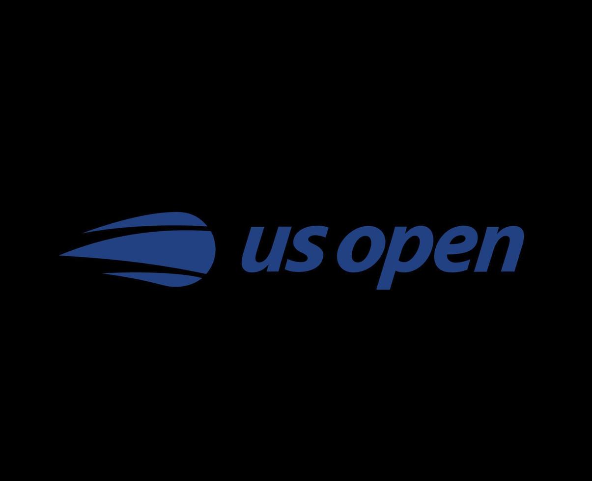 ons Open symbool logo met naam blauw toernooi tennis de kampioenschappen ontwerp vector abstract illustratie met zwart achtergrond