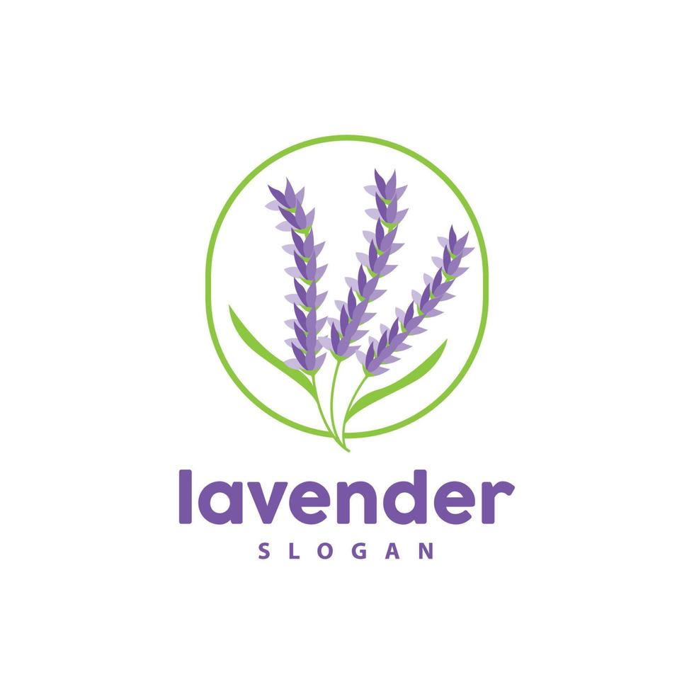 lavendel logo, gemakkelijk elegant Purper bloem fabriek vector, groet kaart ontwerp, banier, bloem ornament, lavendel hand- getrokken bruiloft, icoon symbool illustratie vector