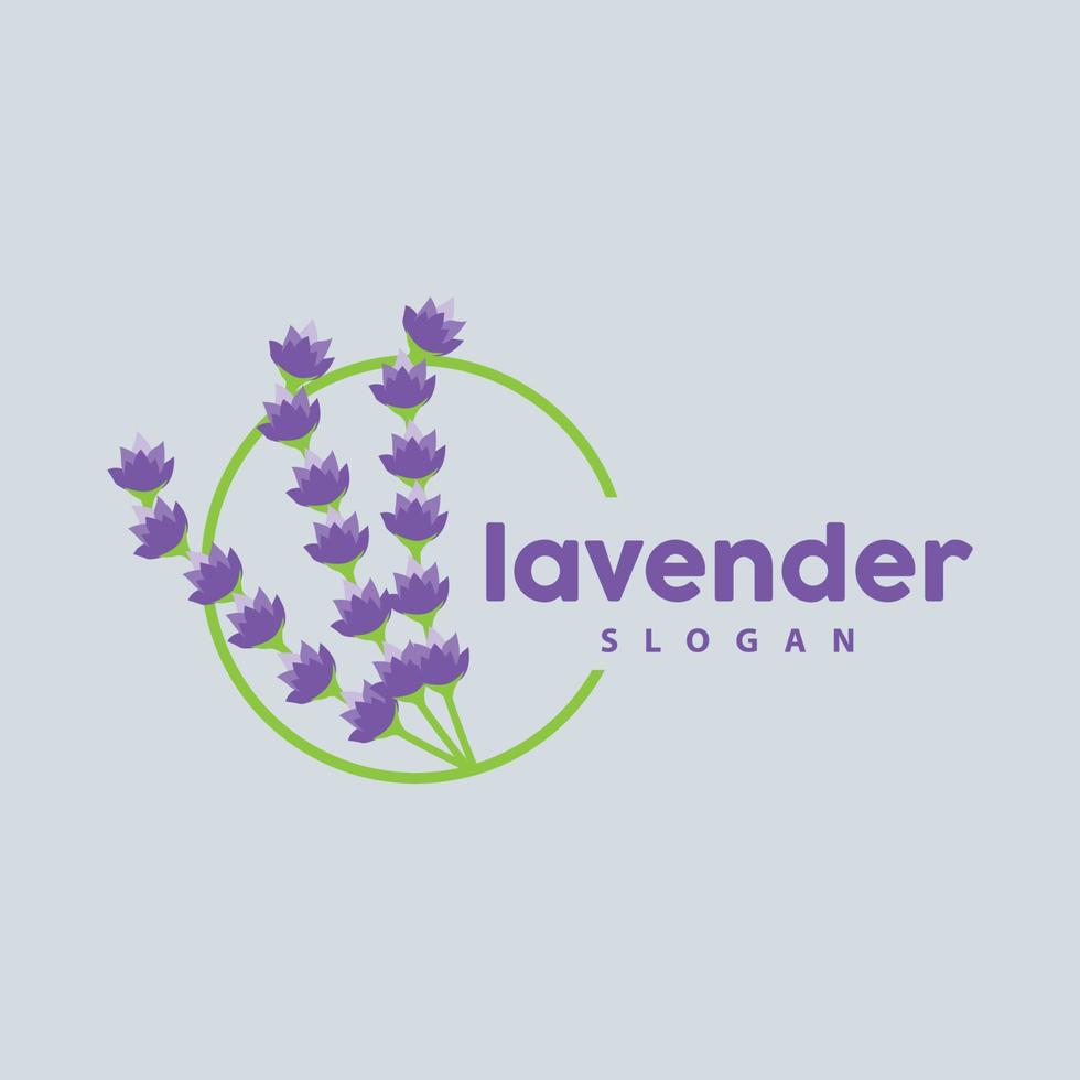 lavendel logo, gemakkelijk elegant Purper bloem fabriek vector, groet kaart ontwerp, banier, bloem ornament, lavendel hand- getrokken bruiloft, icoon symbool illustratie vector