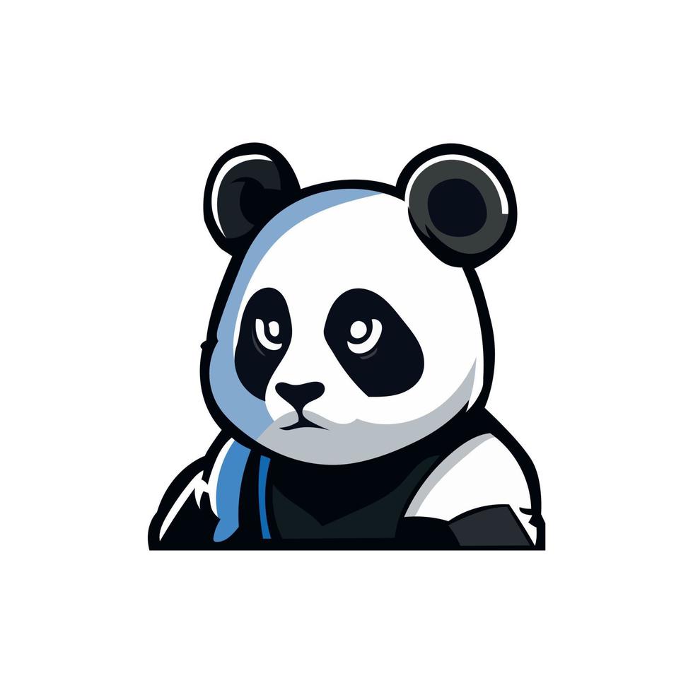 schattig panda vector ontwerp logo