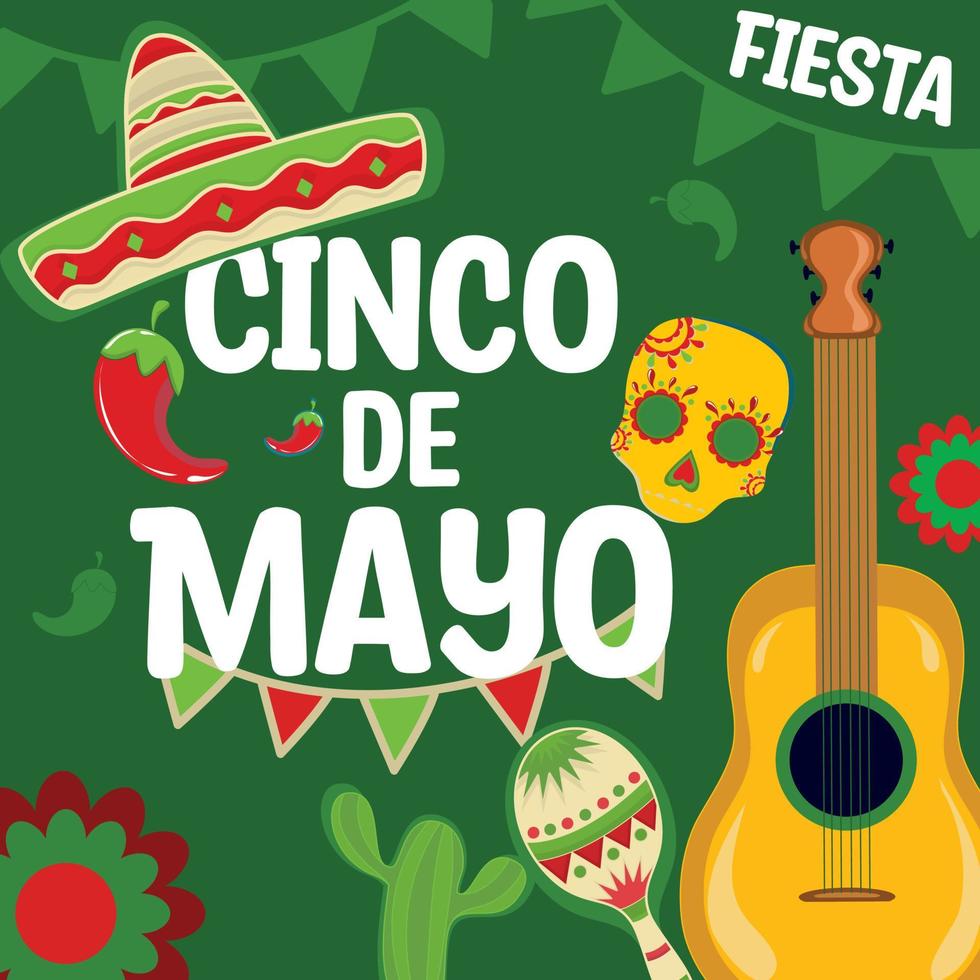 cinco de mayonaise, Mexicaans feest cad, affiche, uitnodiging vector