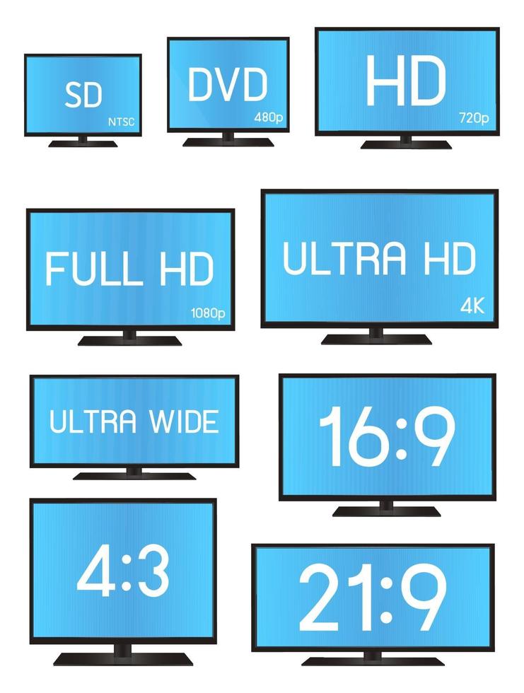 standaard televisieresolutie formaat vector