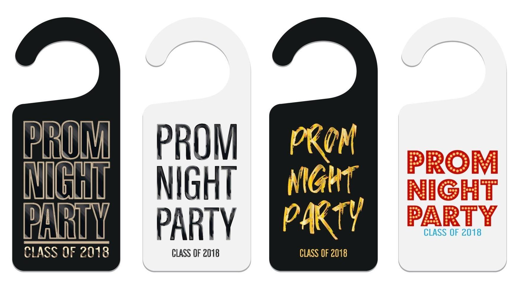 prom night party room deur hangende sjabloon vector