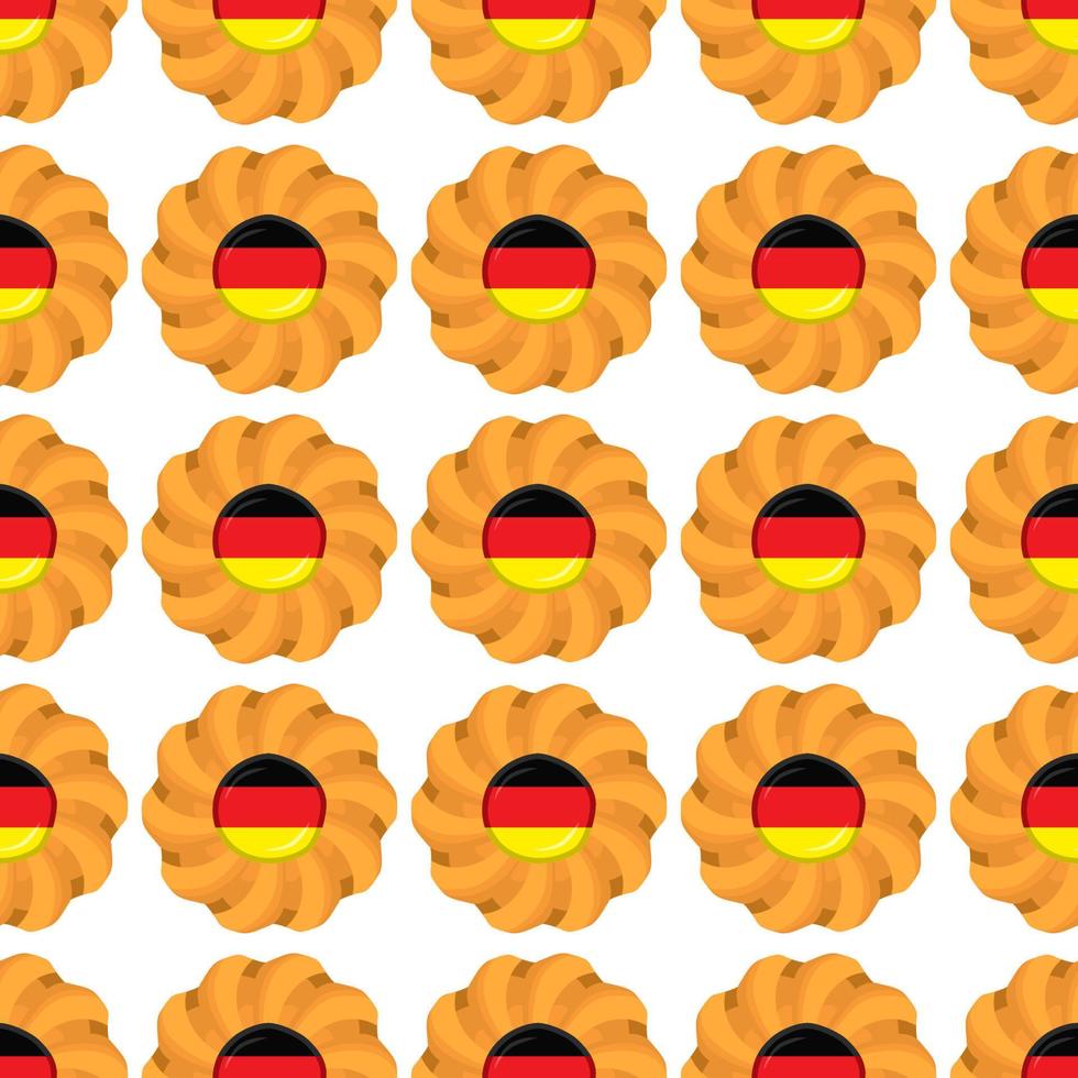 patroon koekje met vlag land Duitsland in smakelijk biscuit vector