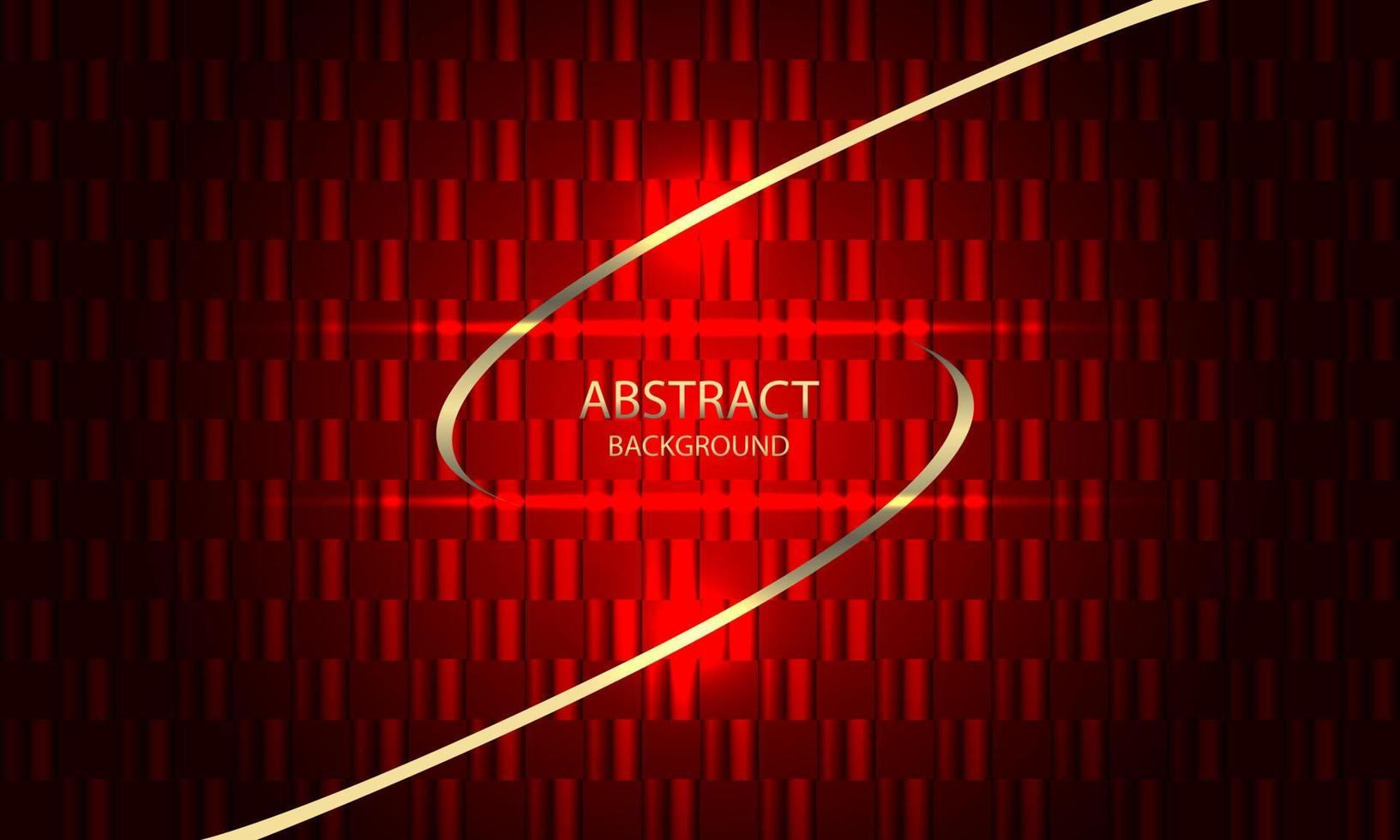 abstract goud lijnen Golf kromme glimmend effect Aan rood metalen structuur ontwerp modern luxe futuristische achtergrond vector