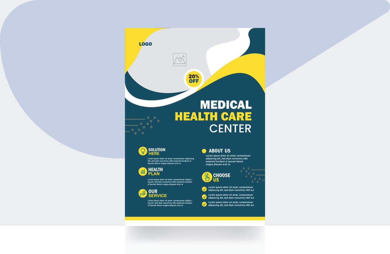 medisch gezondheidszorg zakelijke folder ontwerp sjabloon vector