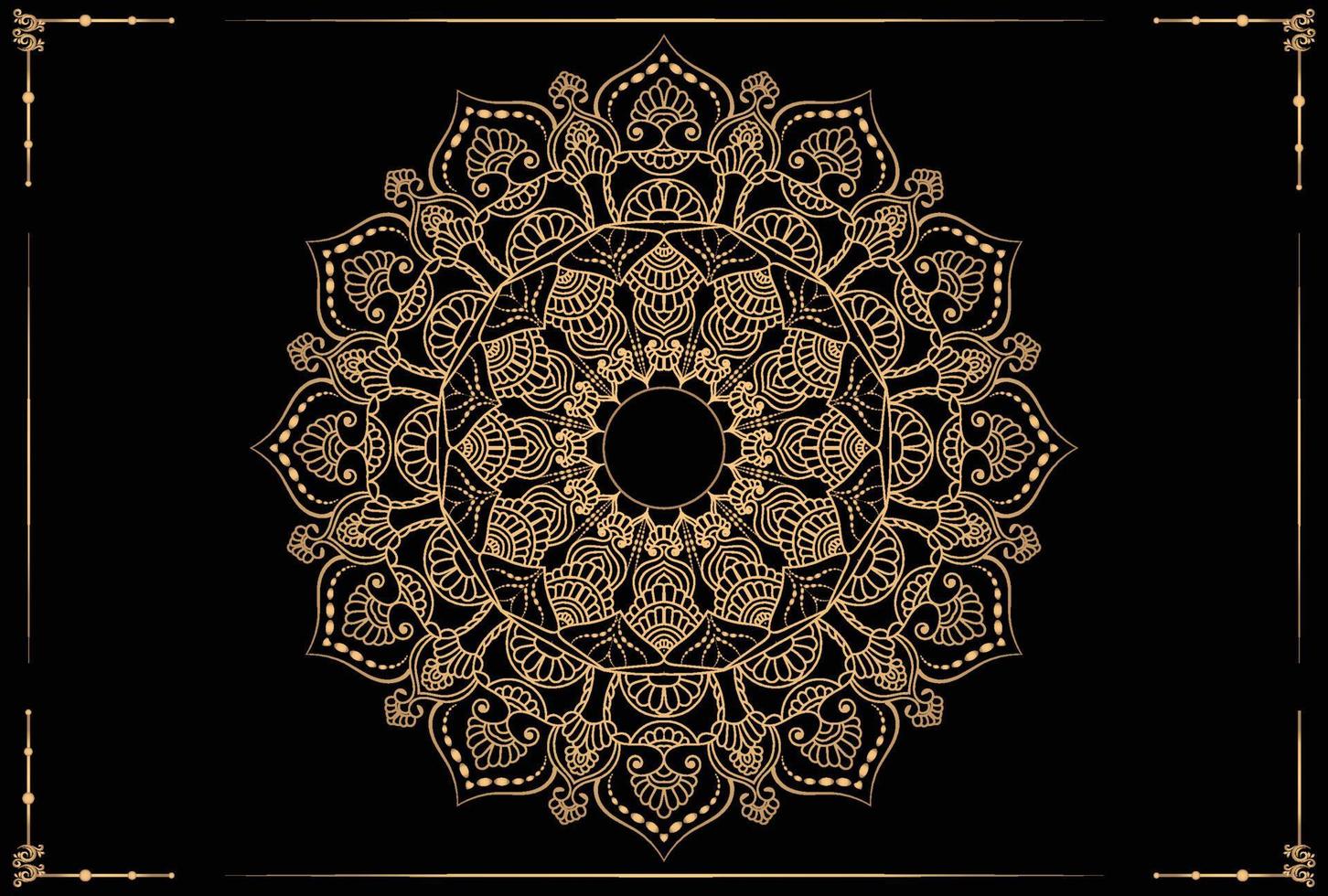 luxe mandala achtergrond met gouden arabesk patroon Arabische islamitische Oost-stijl vector