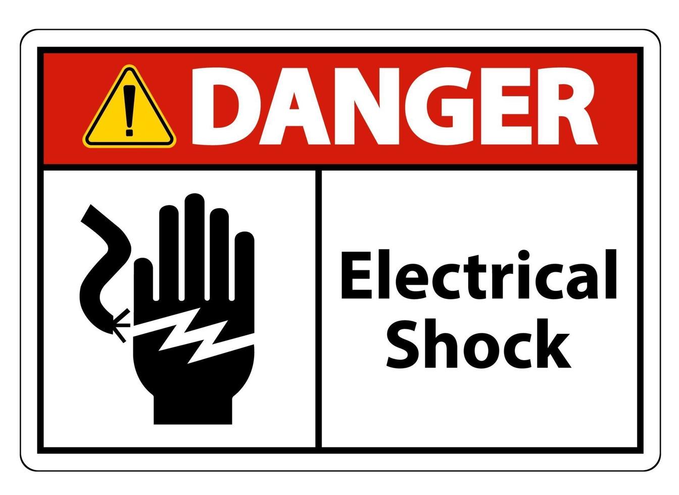 elektrische schok elektrocutie symbool teken vector