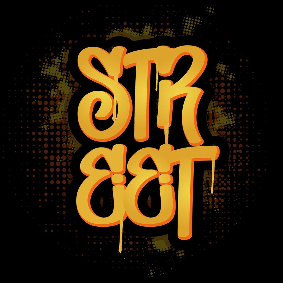 straat kunst graffiti label. ontwerp t-shirts, affiches, stickers, dekt. vector