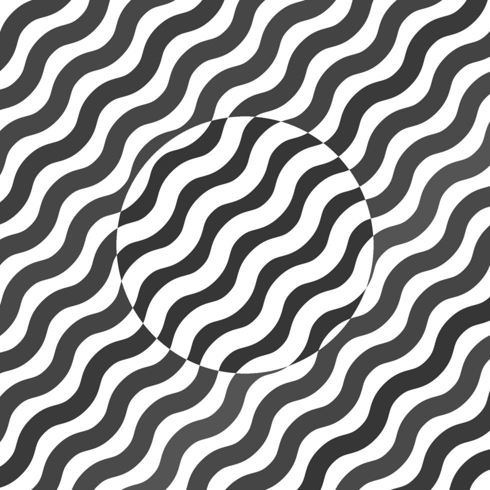 naadloos psychedelisch meetkundig patroon met zwart en wit optisch illusie pleinen vector