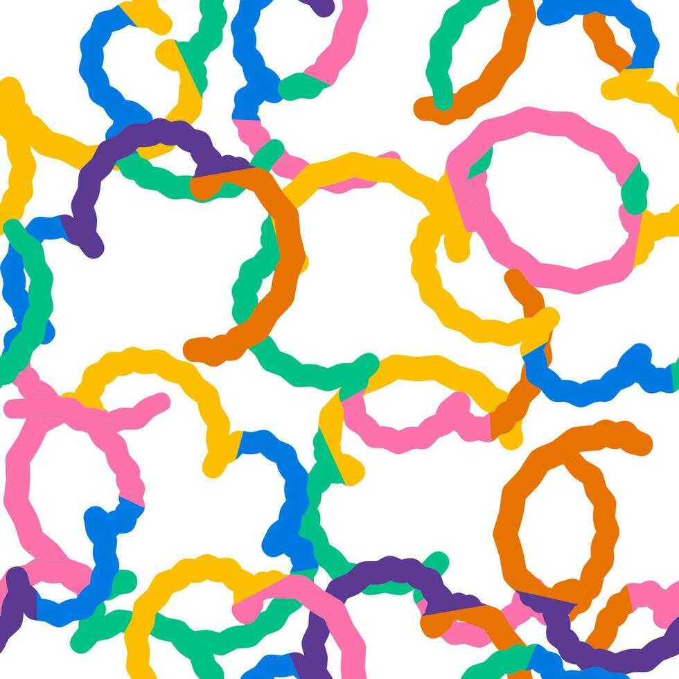 kleurrijk lijnen squiggle naadloos patroon vector illustratie