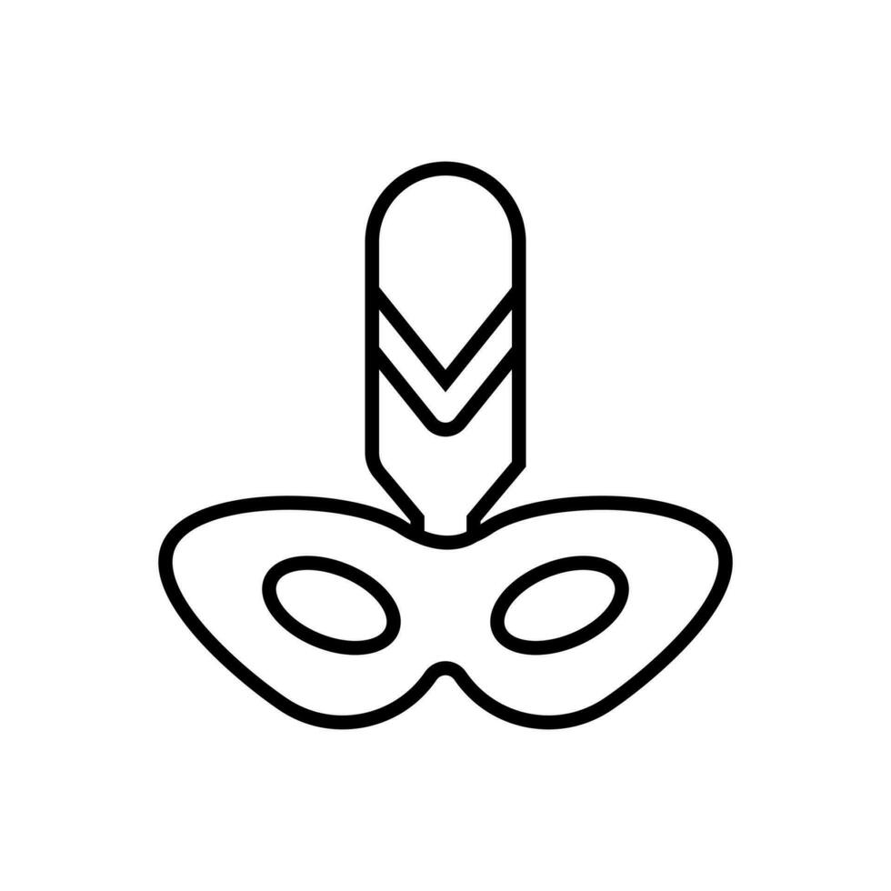 carnaval masker icoon vector. anoniem illustratie teken. logo geïsoleerd Aan wit achtergrond. vector
