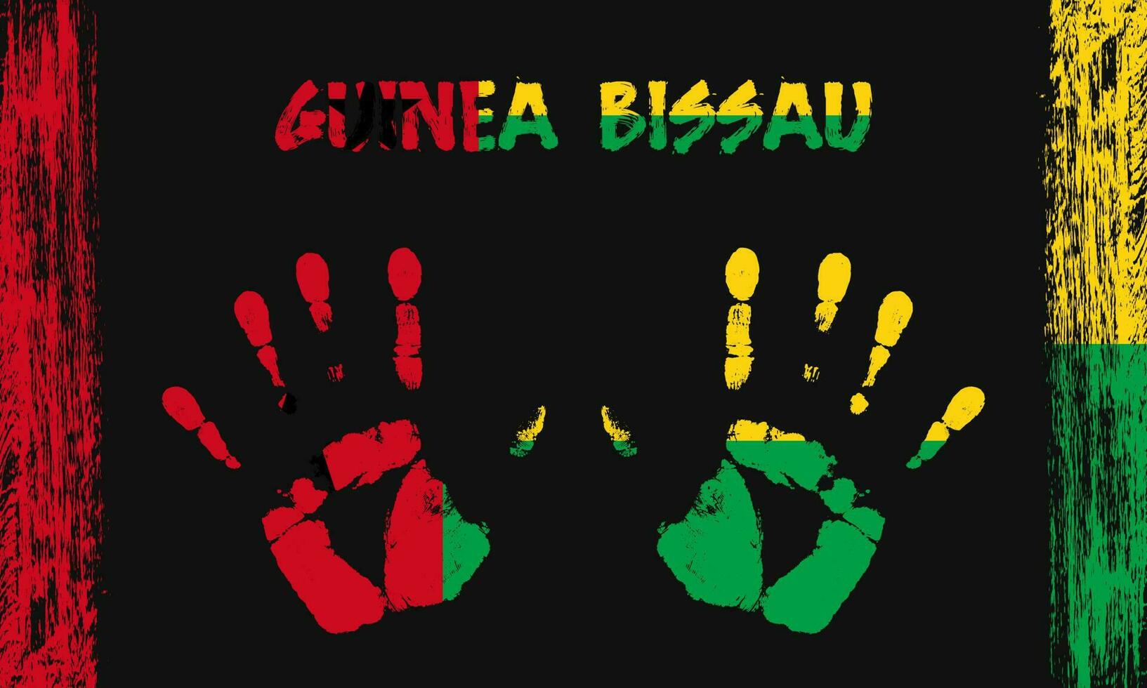 vector vlag van Guinea Bissau met een palm