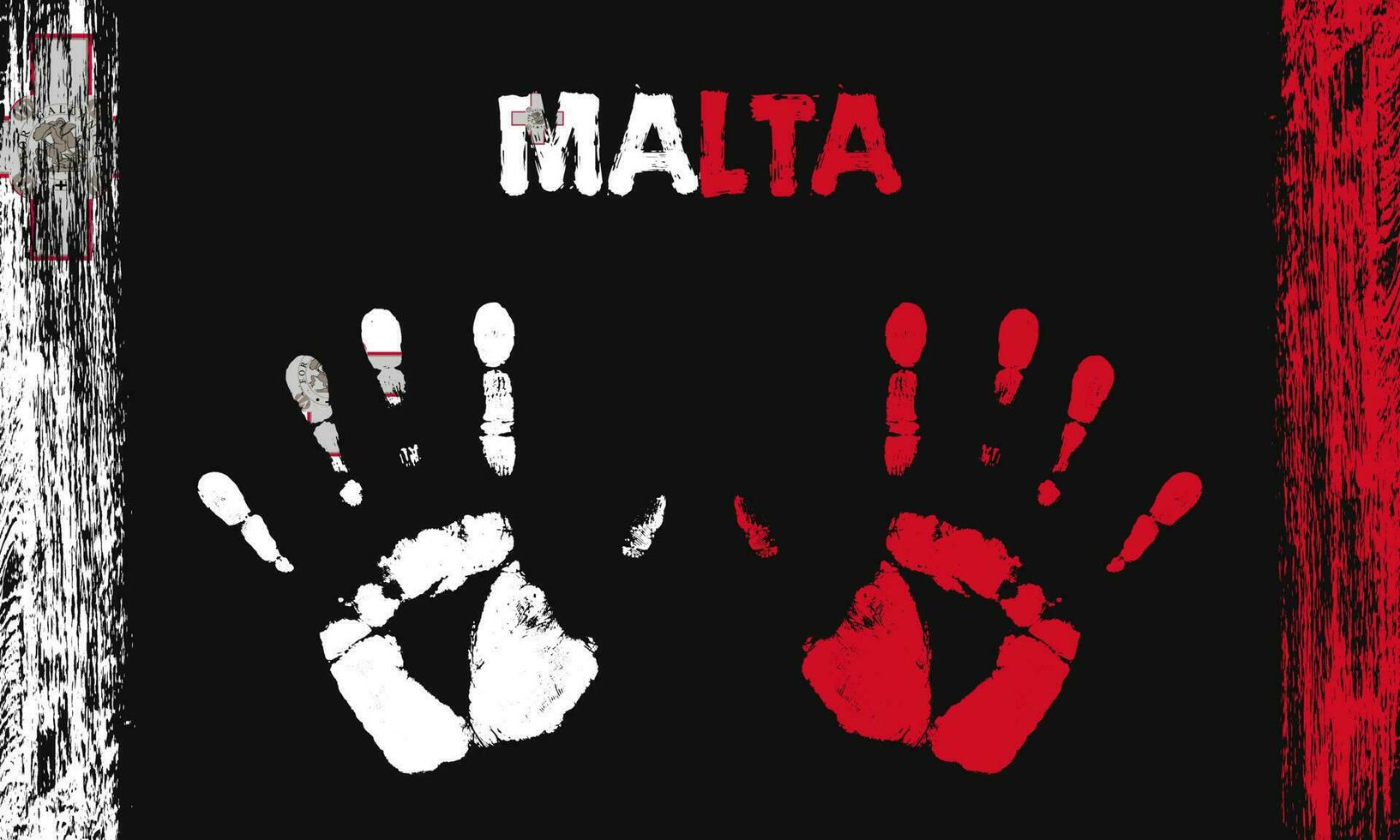 vector vlag van Malta met een palm