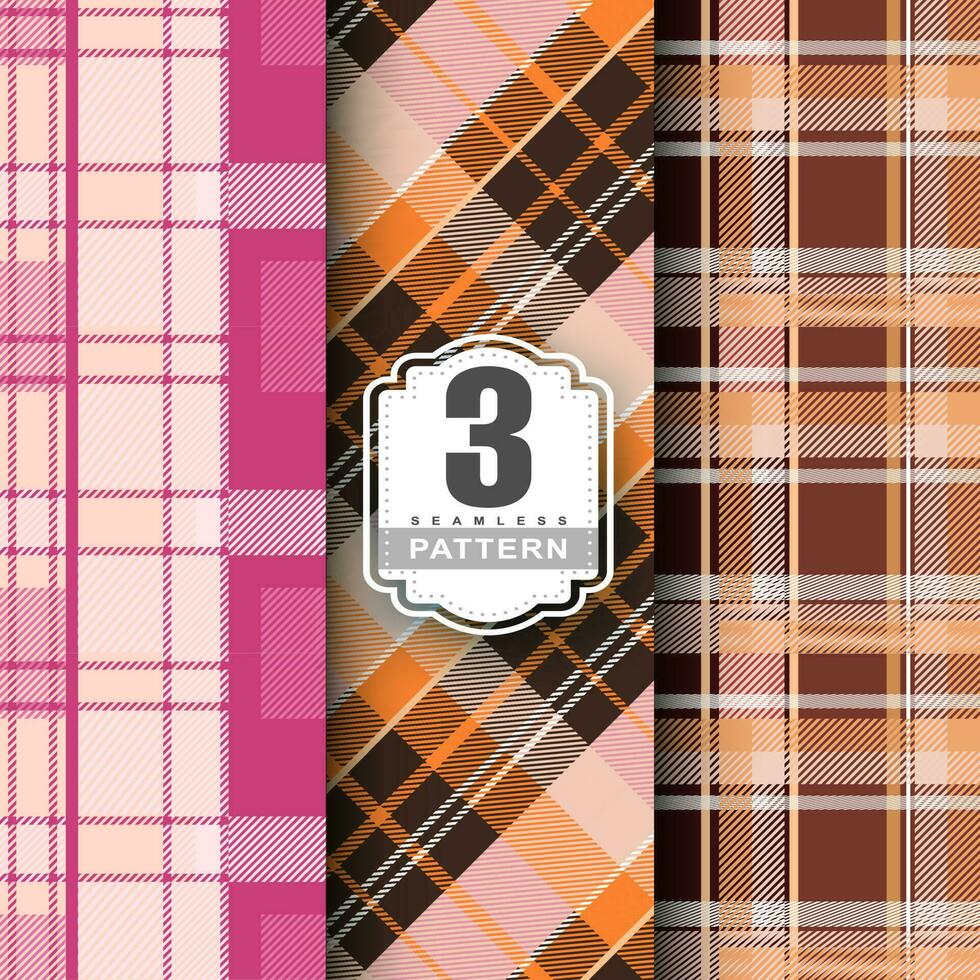 reeks Schotse ruit plaid Schots naadloos patroon. vlak textiel kleding stof patroon ornament ontwerp. structuur van tartan, plaid, tafelkleden, overhemden, kleren, jurken, beddengoed, dekens en andere textiel. vector