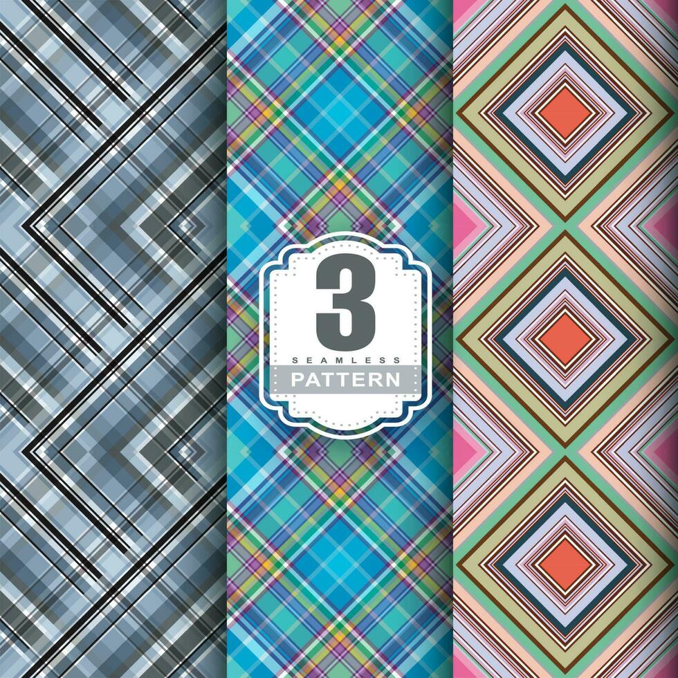 reeks Schotse ruit plaid Schots naadloos patroon. vlak textiel kleding stof patroon ornament ontwerp. structuur van tartan, plaid, tafelkleden, overhemden, kleren, jurken, beddengoed, dekens en andere textiel. vector