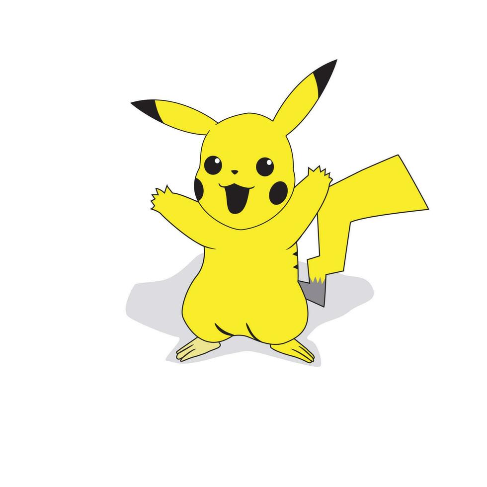 pikachu illustratie geel voor kinderen vector