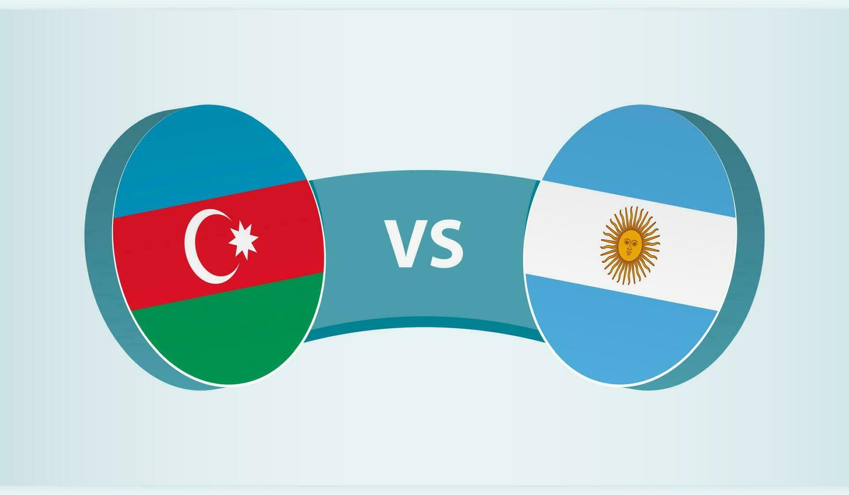 Azerbeidzjan versus Argentinië, team sport- wedstrijd concept. vector