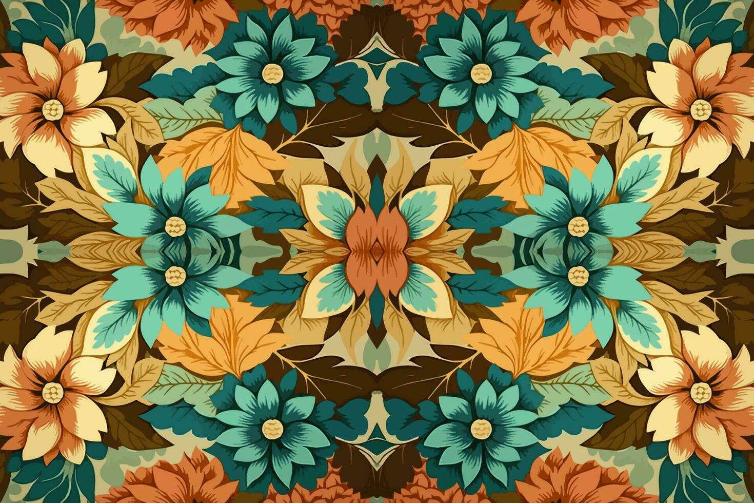 bloemen naadloos patroon kleurrijk achtergrond. abstract grafisch lijn modern elegant minimaal wijnoogst retro stijl. ontwerp voor kleding stof structuur textiel afdrukken kunst achtergrond behang tegel achtergrond. vector