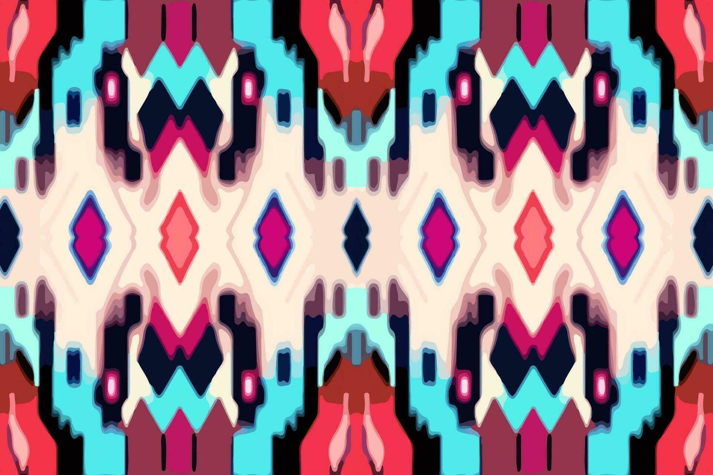 ikat tribal naadloos patroon kleurrijk achtergrond. abstract grafisch lijn etnisch traditioneel volk antiek tribal modern overladen luxe elegant minimaal wijnoogst retro stijl. structuur textiel kleding stof patronen vector