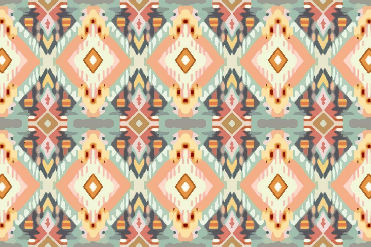 kleding stof textiel ikat meetkundig folklore ornament naadloos patroon pastel toon. abstract grafisch lijn etnisch traditioneel volk antiek tribal modern overladen luxe elegant minimaal wijnoogst retro stijl. vector