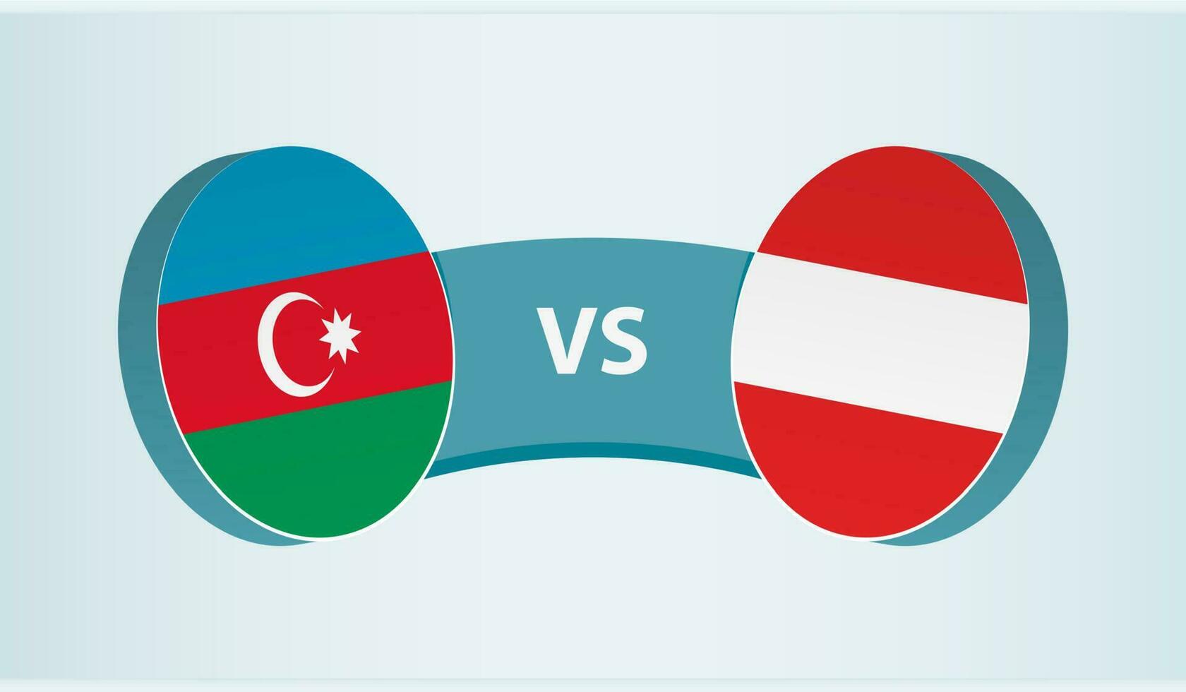 Azerbeidzjan versus Oostenrijk, team sport- wedstrijd concept. vector
