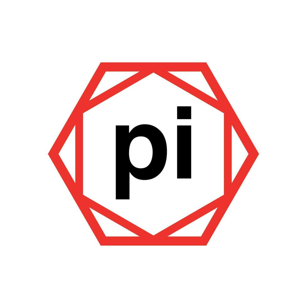 pi bedrijf naam eerste brieven icoon. pi monogram. vector