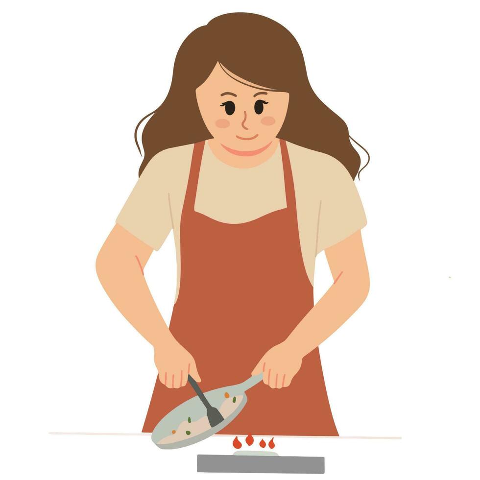 Koken vrouw concept illustratie vector