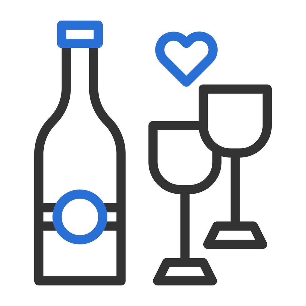 glas icoon duokleur grijs blauw kleur Pasen symbool illustratie. vector