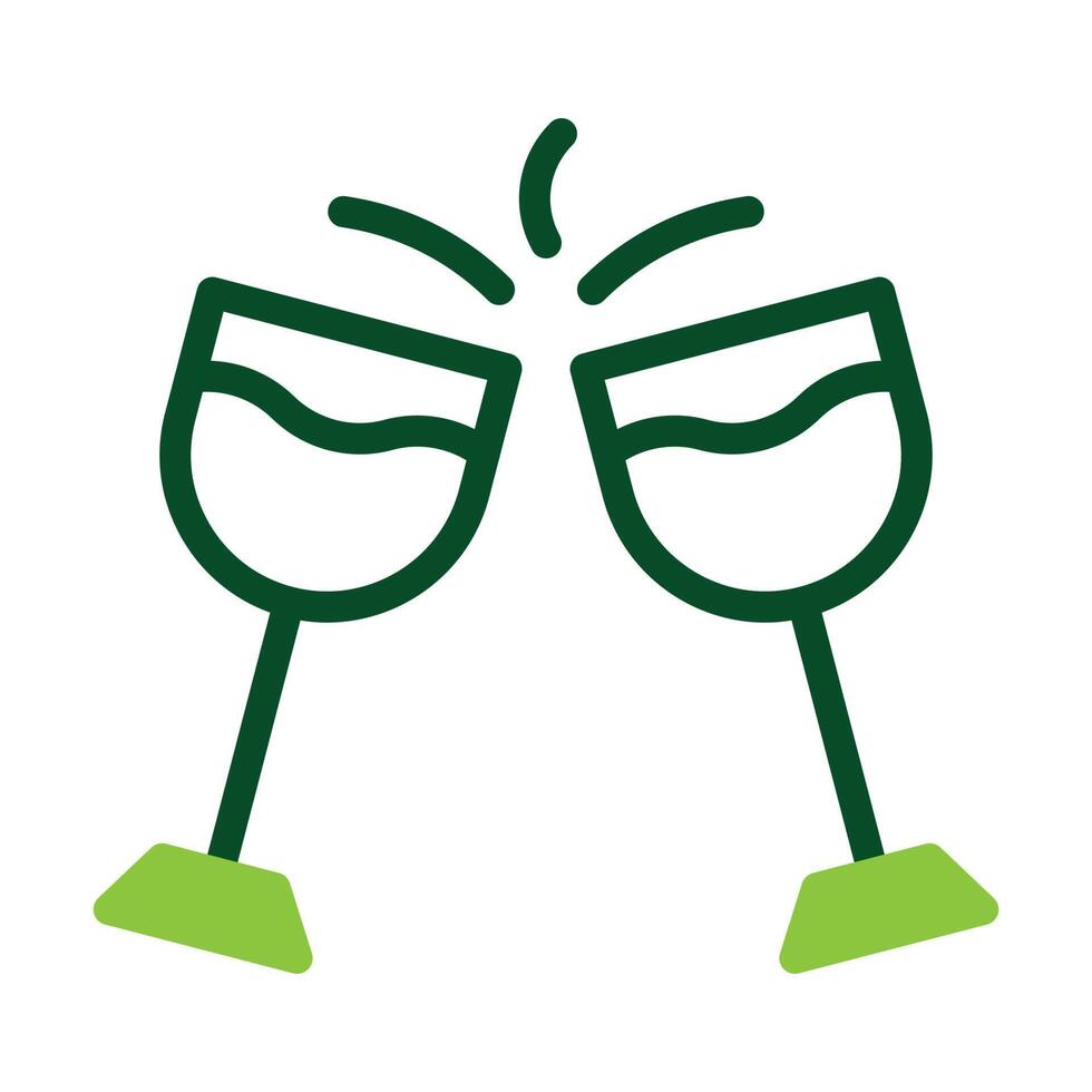 glas icoon duotoon groen kleur Pasen symbool illustratie. vector