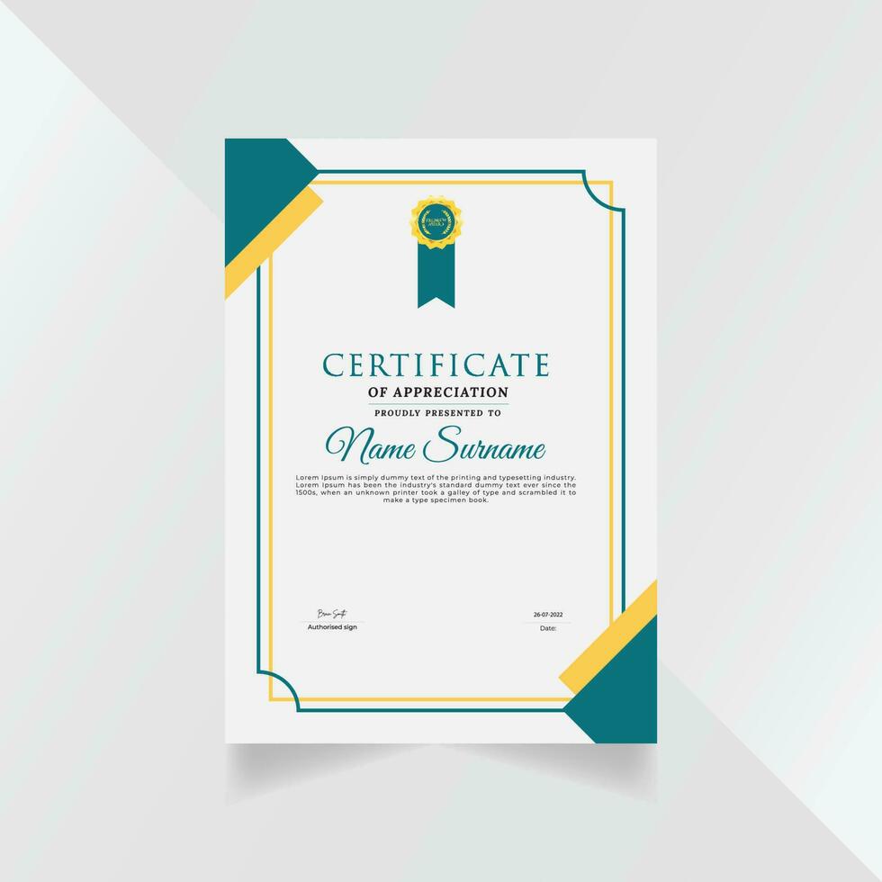 professioneel en premie certificaat sjabloon ontwerp vector