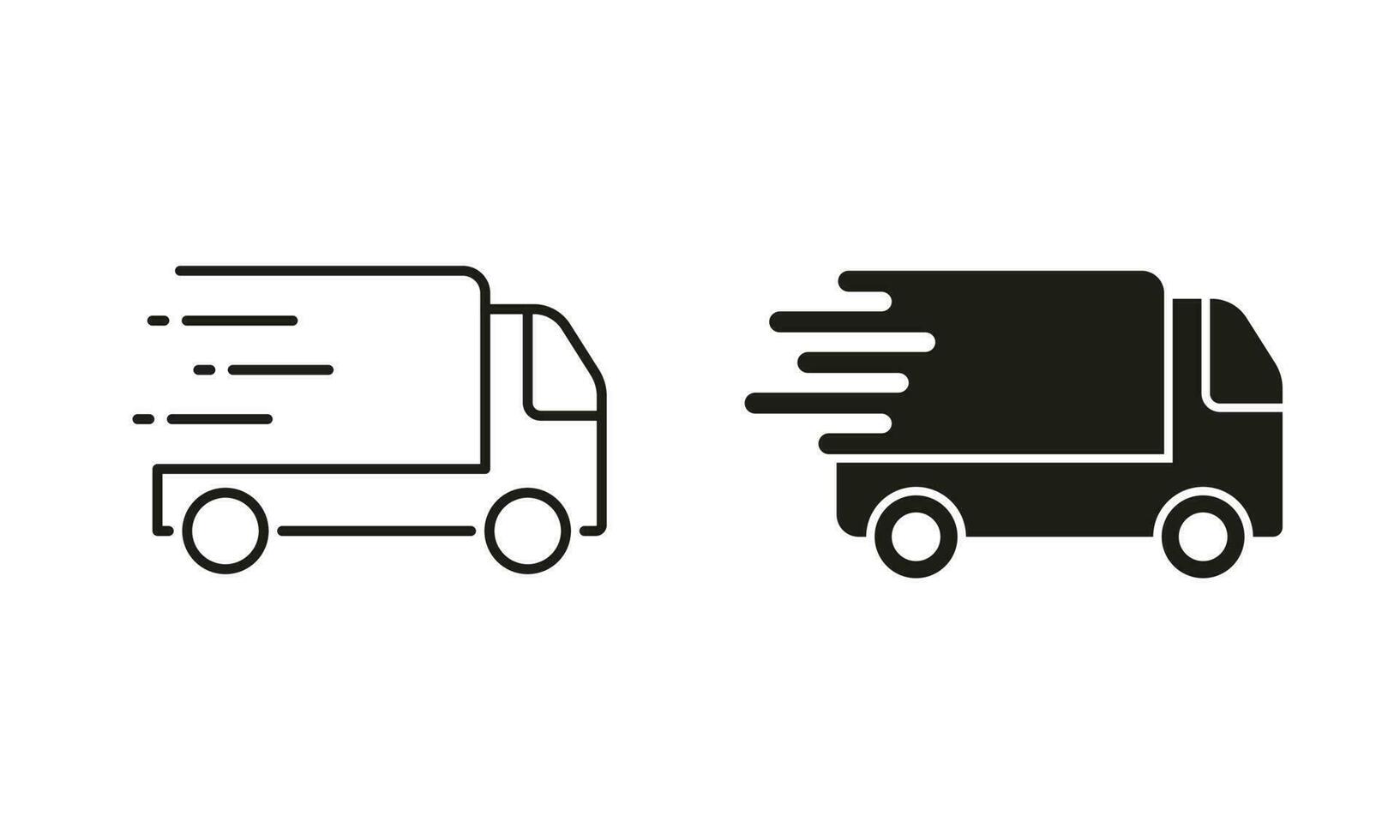 zetten in karton pakket doos levering onderhoud silhouet en lijn icoon set. inpakken karton richten pijl binnen pictogram. distributie houder teken. bewerkbare hartinfarct. geïsoleerd vector illustratie.