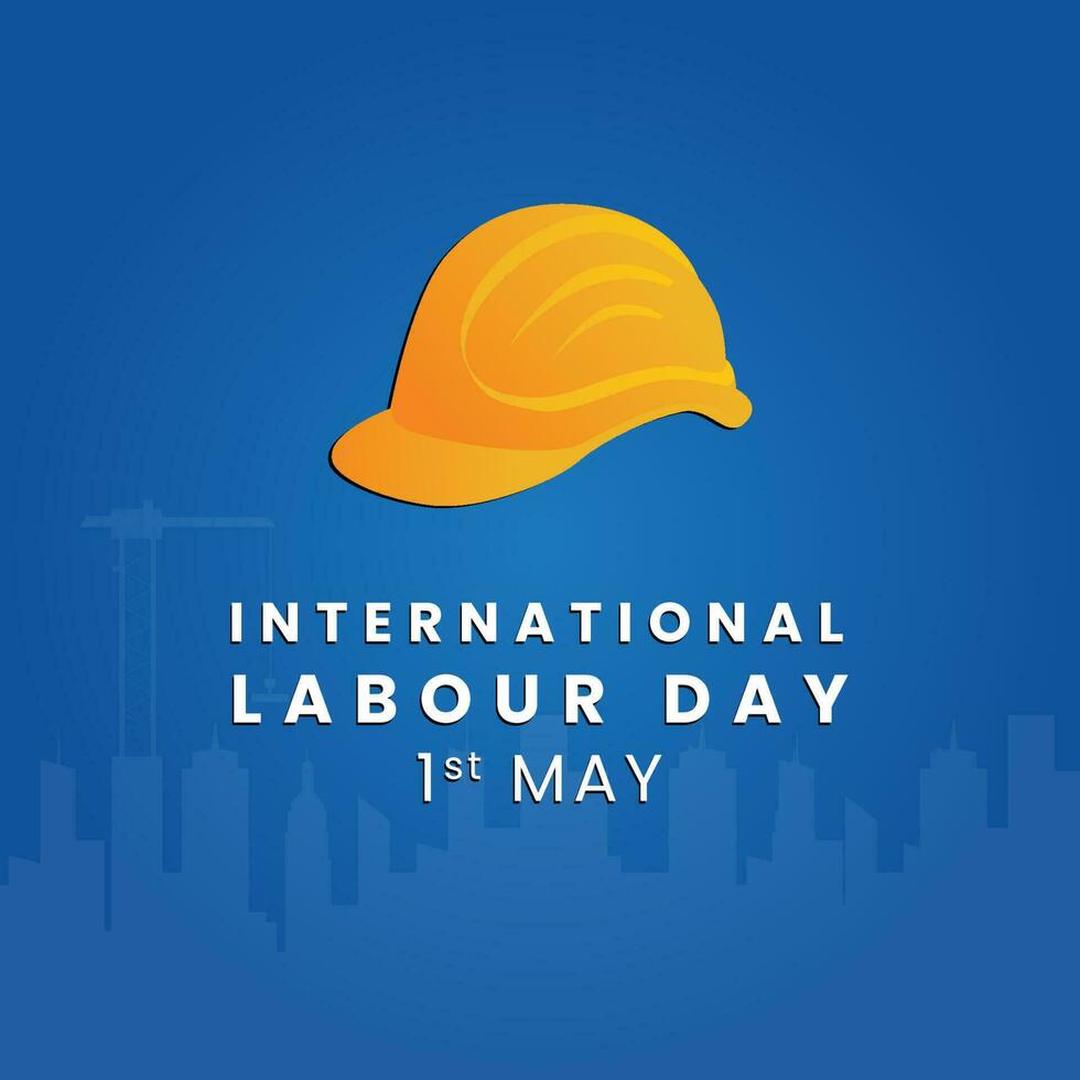 Internationale arbeid dag. arbeid dag. mei 1e. gemakkelijk minimaal Internationale arbeid dag poster illustratie. vector